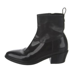 Jimmy Choo Western Ankle Boots - 41 - Black Leather - Almond Toe